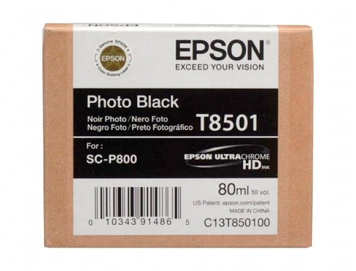 Ink-jet Epson surecolor sc-p800 negro foto C13T850100, imagen 3 mini