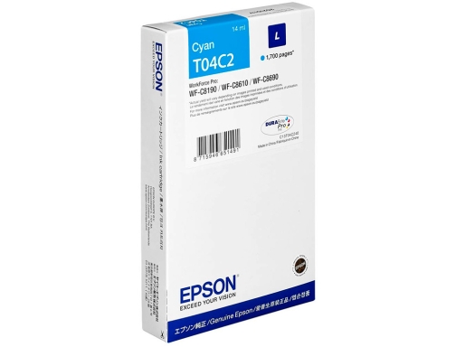 Ink-jet Epson t04c2 cian 1700 paginas C13T04C240, imagen 2 mini