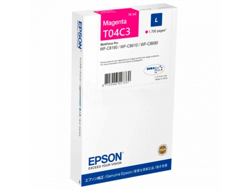 Ink-jet Epson t04c3 magenta 1700 paginas C13T04C340, imagen 2 mini