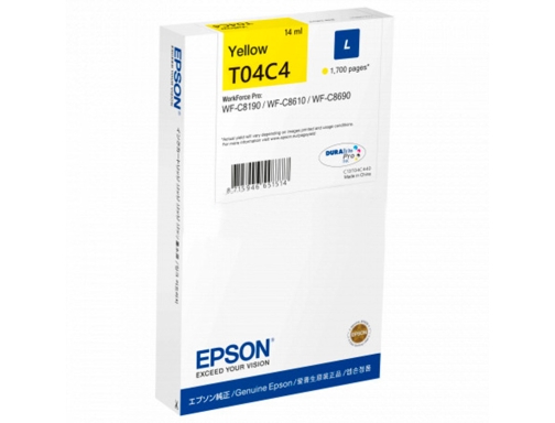 Ink-jet Epson t04c4 amarillo 1700 paginas C13T04C440, imagen 2 mini