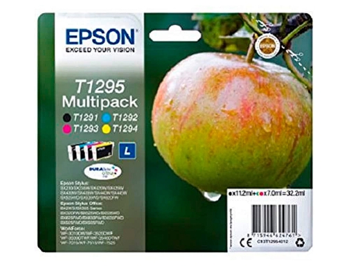 Ink-jet Epson t1295 sx420 525wd 620fw t12914+240+340+440 pack multicolor C13T12954012, imagen 2 mini