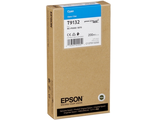 Ink-jet Epson t9132 cian ink 200ml C13T913200, imagen 2 mini