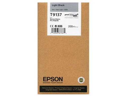 Ink-jet Epson t9137 light negro ink 200ml C13T913700, imagen 2 mini