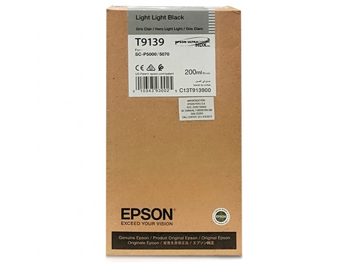 Ink-jet Epson t9139 light light negro ink 200ml C13T913900, imagen 2 mini