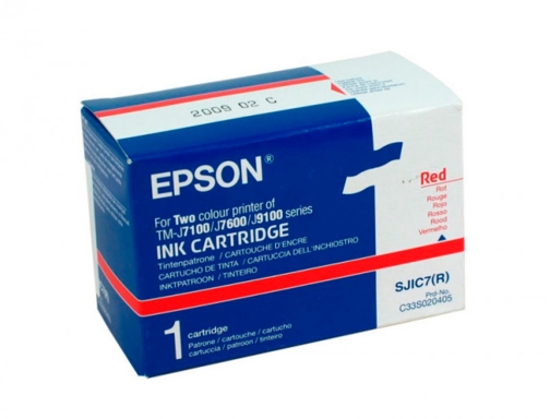 Ink-jet Epson tm-j 7100 7600 rojo C33S020405, imagen 2 mini