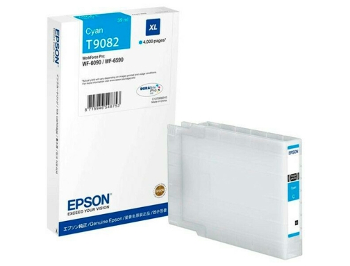 Ink-jet Epson wf-6590dwf wf-6090dw cian XL C13T908240, imagen 4 mini