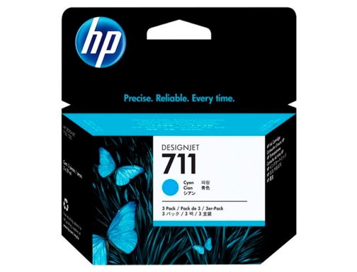 Ink-jet HP Designjet t120 t520 cian n 711 pack 3 1000 paginas CZ134A, imagen 2 mini