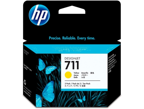 Ink-jet HP Designjet t120 t520 amarillo n 711 pack 3 1000 paginas CZ136A, imagen 2 mini