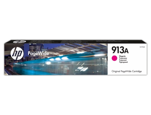 Ink-jet HP jet 913a pagewide 352 377 452 477 p55250 p57750 magenta F6T78AE, imagen 2 mini