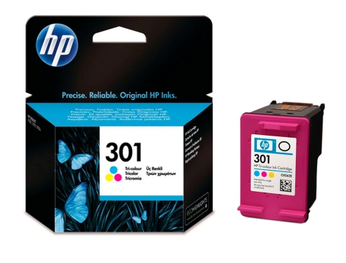 Ink-jet HP n.301 tricolor Deskjet 1050 2540 3050 Envy 4500 5530 Officejet CH562EE, imagen 5 mini