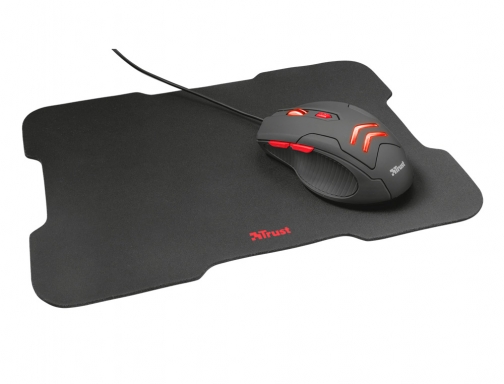 Kit gaming Trust ziva 4 en 1 teclado + raton + alfombrilla 24235, imagen 3 mini
