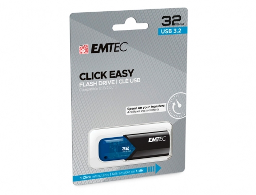 Memoria Emtec usb 3.2 click easy 32 gb azul Emtec e173126, imagen 3 mini