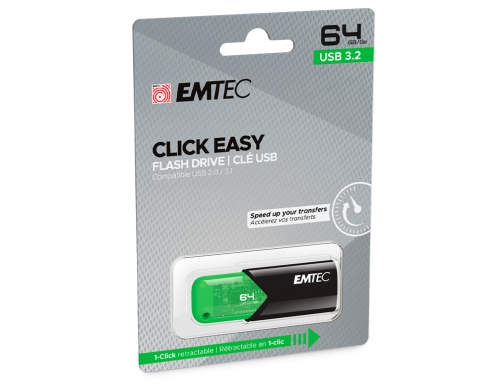 Memoria Emtec usb 3.2 click easy 64 gb verde Emtec e173157, imagen 3 mini