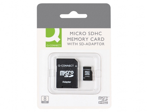 Memoria sd micro Q-connect flash 8 gb clase 4 con adaptador KF16011, imagen 2 mini