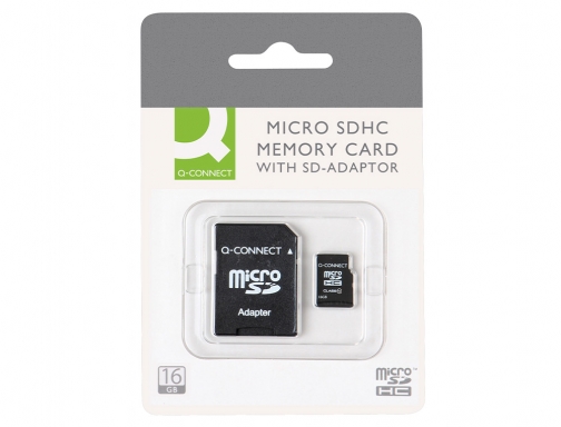 Memoria sd micro Q-connect flash 16 gb clase 6 con adaptador KF16012, imagen 2 mini