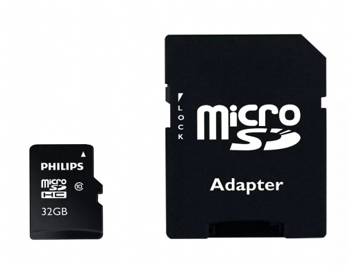 Memoria sdhc micro Philips 32gb class 10 con adaptador FM32MP45B, imagen 3 mini
