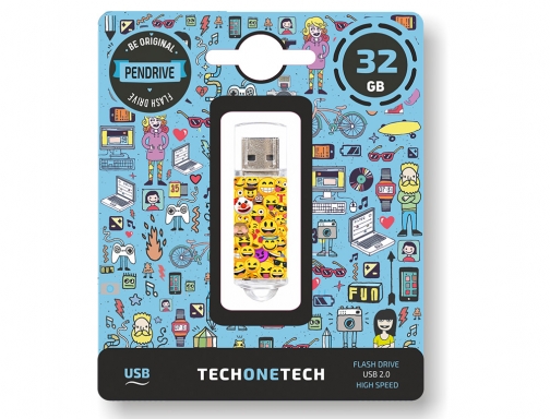 Memoria usb Tech on tech emojitech emojis 32 gb TEC4501-32, imagen 4 mini