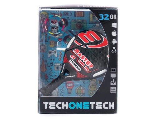 Memoria usb Tech on tech raqueta padel roja 32 gb TEC5046-32, imagen 4 mini