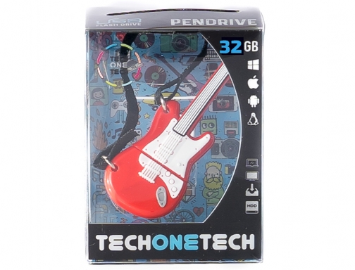 Memoria usb Tech on tech guitarra red one 32 gb TEC5140-32, imagen 5 mini