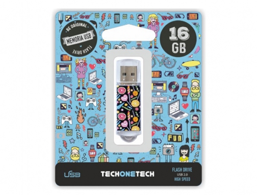 Memoria usb Techonetech flash drive 16 gb 2.0 candy pop TEC4001-16, imagen 3 mini