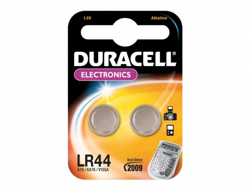 Pila Duracell alcalina lr44 boton blister de 2 unidades S0560080, imagen 2 mini