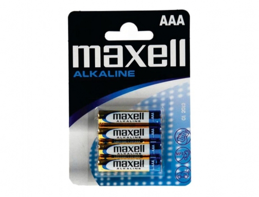 Pila Maxell alcalina 1.5 v tipo AAa lr03 blister de 4 unidades LR03-B4 MXL, imagen 2 mini