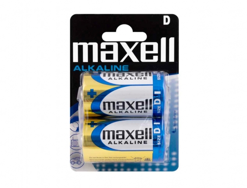 Pila Maxell alcalina 1.5v tipo d lr20 blister de 2 unidades LR20-B2 MXL, imagen 2 mini