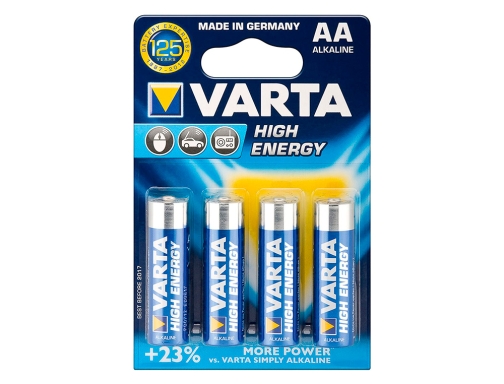 Pila Varta alcalina longlife power AA tipo lr-06 blister de 4 unidades AA-4906, imagen 2 mini