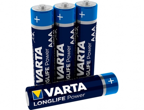 Pila Varta alcalina longlife power AAa tipo lr-03 blister de 4 unidades AAA-4903, imagen 3 mini