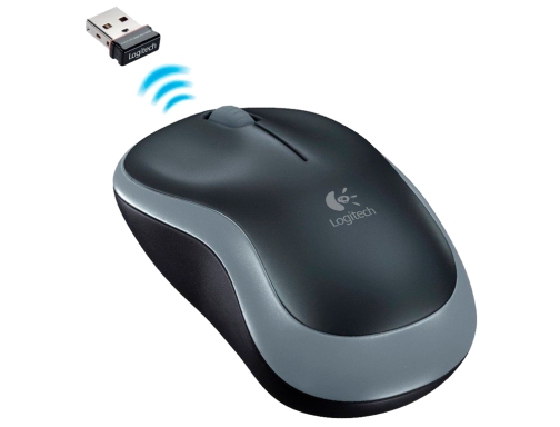 Raton Logitech optico inalambrico nano receptor m185 gris 910-002235, imagen 2 mini