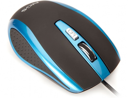 Raton Ngs cable tick optico 800 1600 dpi 6 botones nano conexion TICKBLUE , azul, imagen 2 mini
