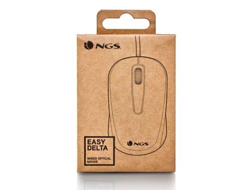 Raton Ngs easy delta optico con cable 1200 dpi receptor usb 2 EASYDELTA , negro, imagen 5 mini