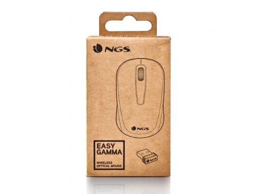 Raton Ngs easy gamma optico 1200 dpi inalambrico receptor usb 2,4 ghz EASYGAMMA , negro, imagen 5 mini