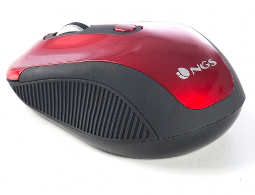 Raton Ngs haze optico 800 1600 dpi inalambrico nano receptor usb 2,4 HAZERED , rojo, imagen 4 mini