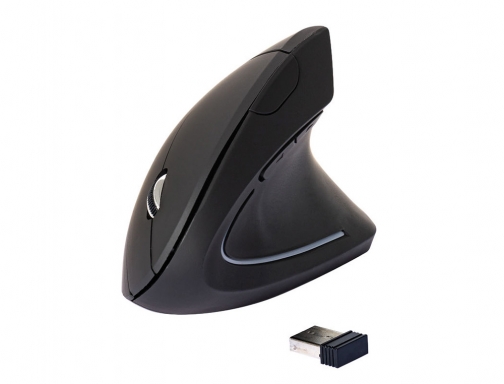 Raton Qconnect optico inalambrico ergonomico vertical dpi 800 1200 1600 pilas AAa KF10714, imagen 2 mini
