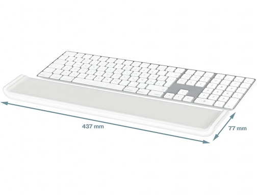 Reposamuñecas Leitz ergo cosy para teclado ajustable color gris 65240085, imagen 2 mini