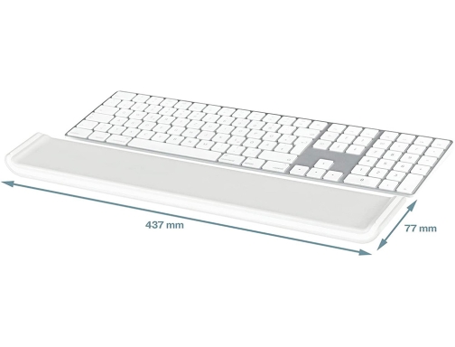 Reposamuecas Leitz ergo cosy para teclado ajustable color gris 65240085, imagen 2 mini