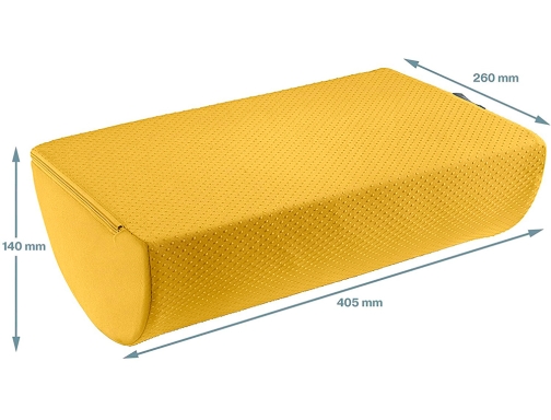 Reposapies de escritorio Leitz active ergo cosy color amarillo 260x140x405 mm 53710019, imagen 2 mini