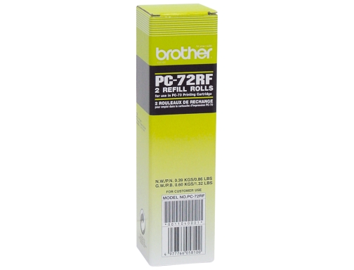 Repuesto fax t104 106 Brother de transferencia termica 2 bobinas duracion 140 PC72RF, imagen 2 mini