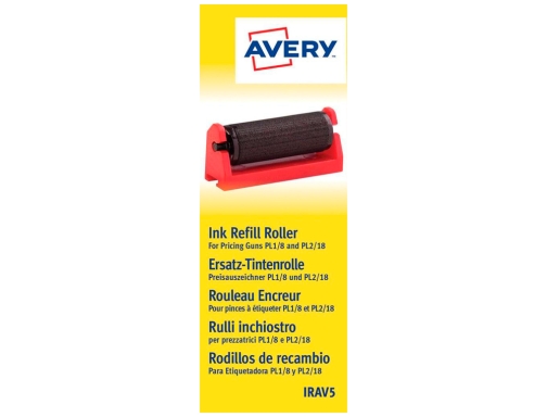 Pack 5 rodillos entintadores etiquetadoras precios Avery PL1/8 y PL2/18, imagen 2 mini