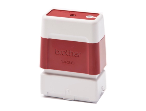 Sello automatico Brother 14 mm x 38 mm rojo PR1438R6P, imagen 2 mini