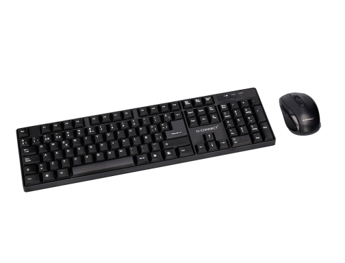 Set teclado + raton inalambrico Q-connect 2.4g negro compatible windows KF17988, imagen 4 mini