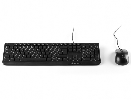 Set teclado y raton con cable Ngs cocoa usb color negro COCOAKIT, imagen 2 mini