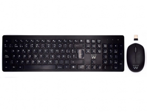 Set teclado y raton Ewent inalambrico color negro EW3256, imagen 2 mini