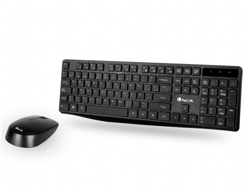 Set teclado y raton Ngs allure multimedia inalambrico usb nano 2,4 ghz ALLUREKIT , negro, imagen 2 mini