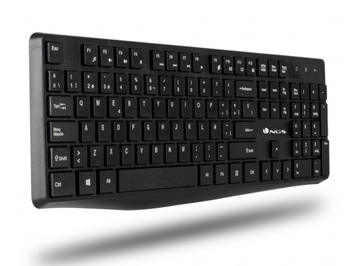 Set teclado y raton Ngs allure multimedia inalambrico usb nano 2,4 ghz ALLUREKIT , negro, imagen 4 mini