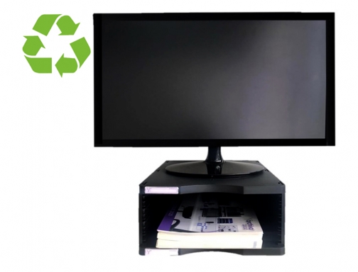 Soporte Archivo 2000 para monitor poliester 100% reciclado con compartimento para formatos 6611 NE, imagen 3 mini