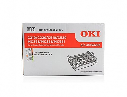 Tambor Oki c310 c330 c510 c530 mc351 mc361 mc561 multicolor 20000 pag 44494202, imagen 2 mini