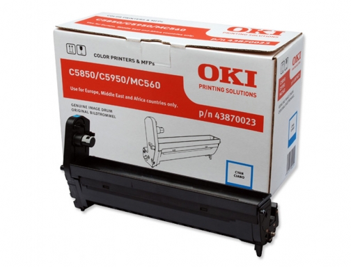 Tambor Oki c5850 5950 cian -20000pag- 43870023, imagen 2 mini