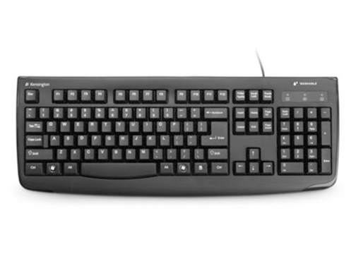 Teclado Kensington pro fit lavable 104 teclas con cable color negro 455x220x40 K64407ES, imagen 2 mini